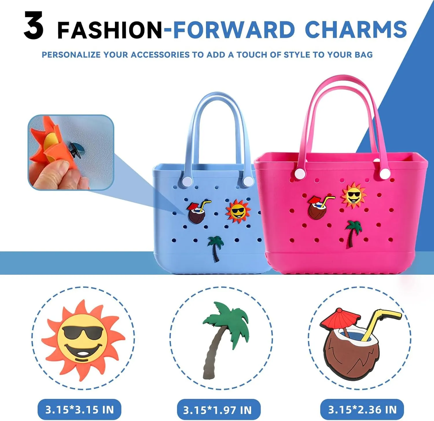 Beach Bag Rubber Beach Tote Bag- Rubber Tote Bags Waterproof Handbag for Women, Extra Large Travel Bag for Pool Boat Sports