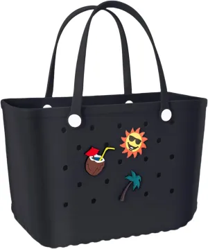Beach Bag Rubber Beach Tote Bag- Rubber Tote Bags Waterproof Handbag for Women, Extra Large Travel Bag for Pool Boat Sports