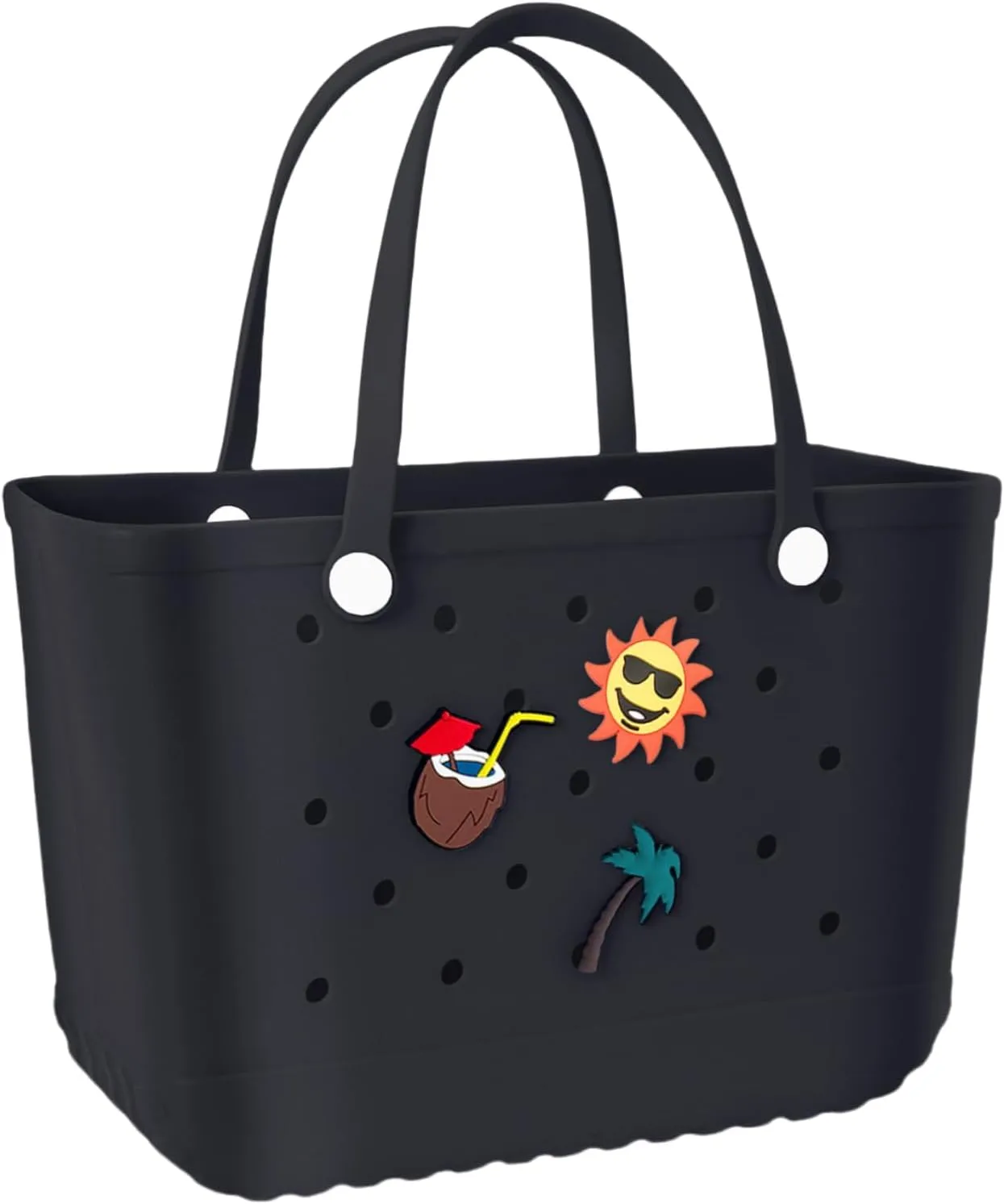 Beach Bag Rubber Beach Tote Bag- Rubber Tote Bags Waterproof Handbag for Women, Extra Large Travel Bag for Pool Boat Sports
