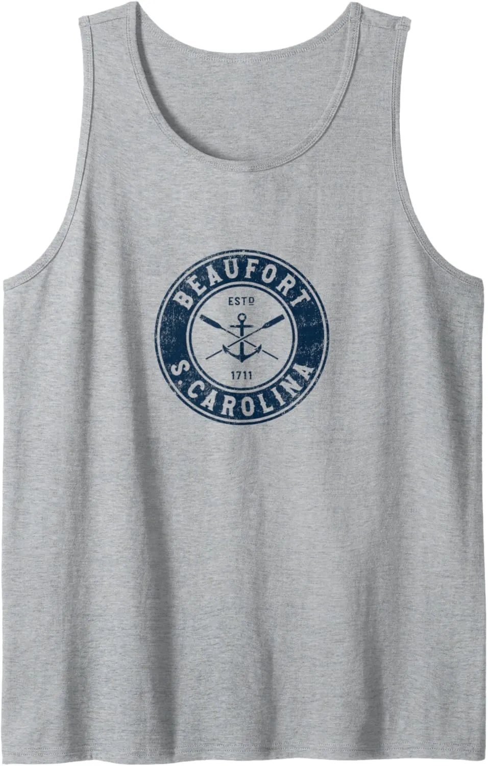 Beaufort South Carolina SC Vintage Boat Anchor & Oars Tank Top
