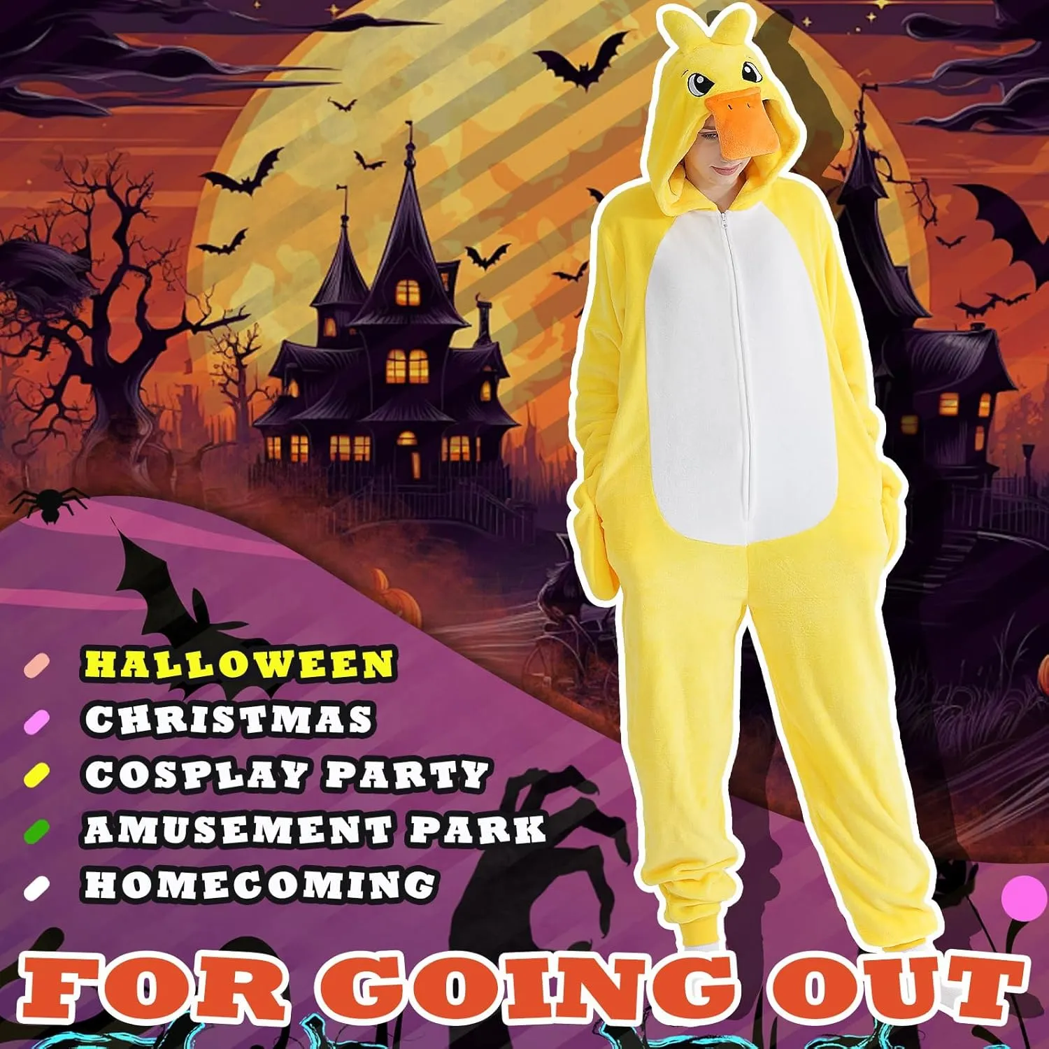 Beauty Shine Unisex Adult Onesie One Piece Pajamas Cosplay Cartoon Costume Halloween Christmas Sleepwear Jumpsuit Homewear