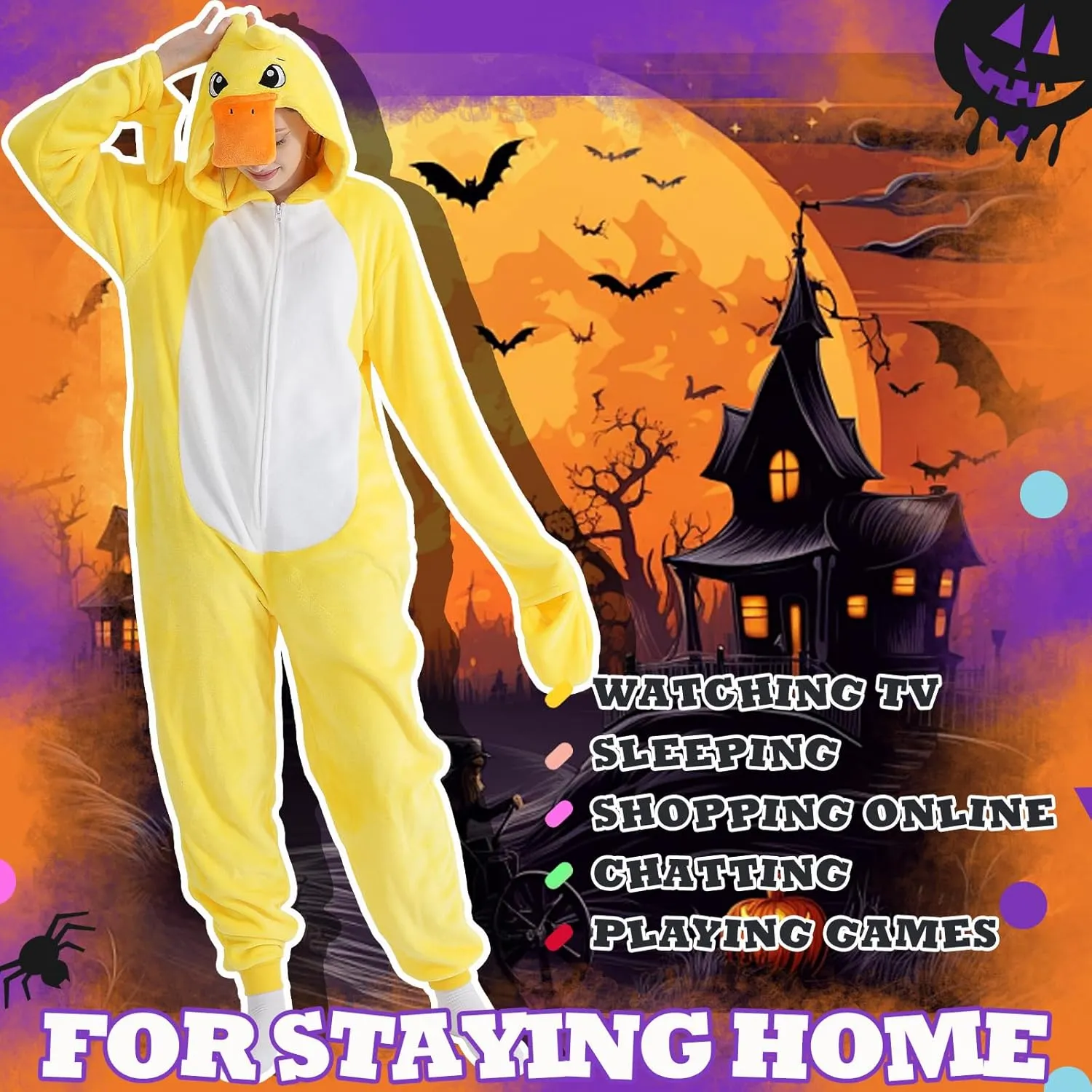 Beauty Shine Unisex Adult Onesie One Piece Pajamas Cosplay Cartoon Costume Halloween Christmas Sleepwear Jumpsuit Homewear