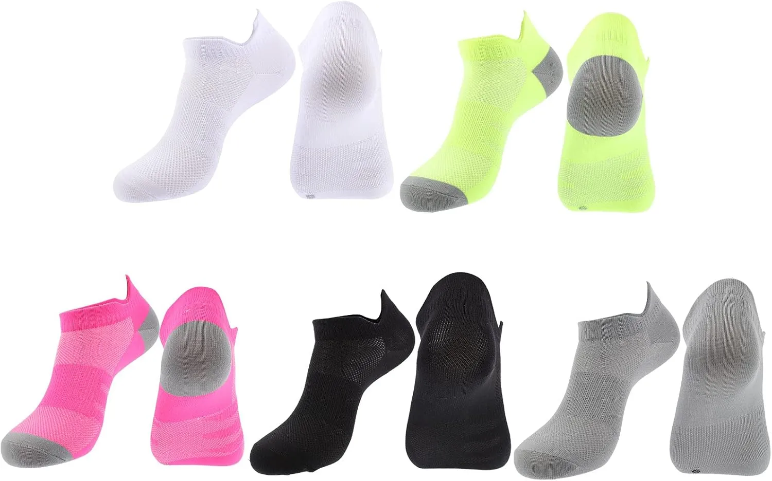 BESPORTBLE 5 Pairs Socks Casual Low Cut Liners Women s Boat Shoe Liner Sock Women s Low Cut Women Boat Shoe Non Slip Flat Boat Line Slippers no Heel Miss Nylon