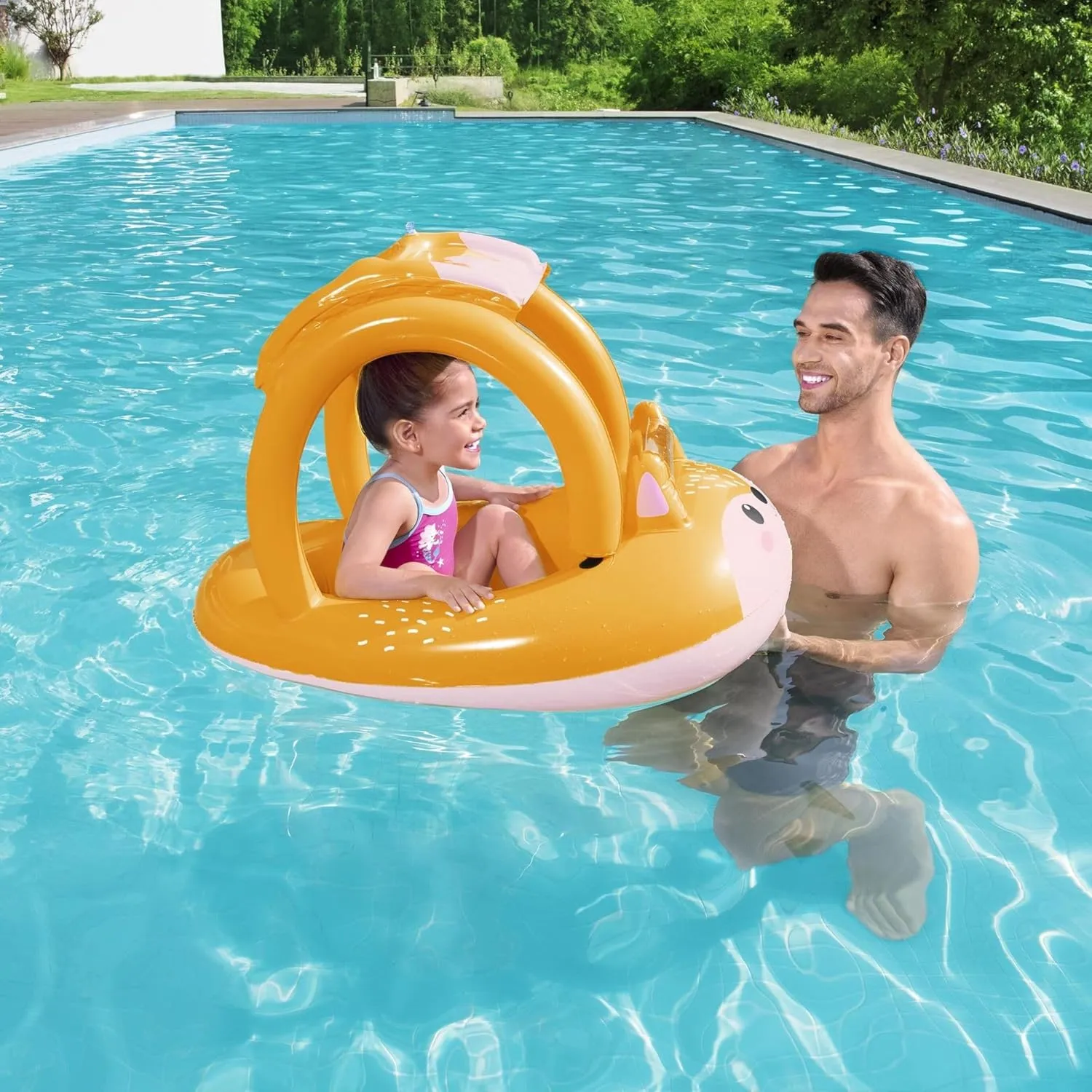Bestway Inflatable Fox Float for Kids | Swimming Pool Inflatable, Swim Float, Pool Toys for Boys and Girls