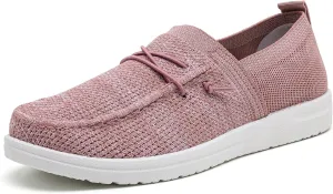 Betrue Lightweight Boat Shoes for Women, Womens Casual Loafers, Womens Slip On Deck Shoes, Breathable Canvas Walking Shoes for Women