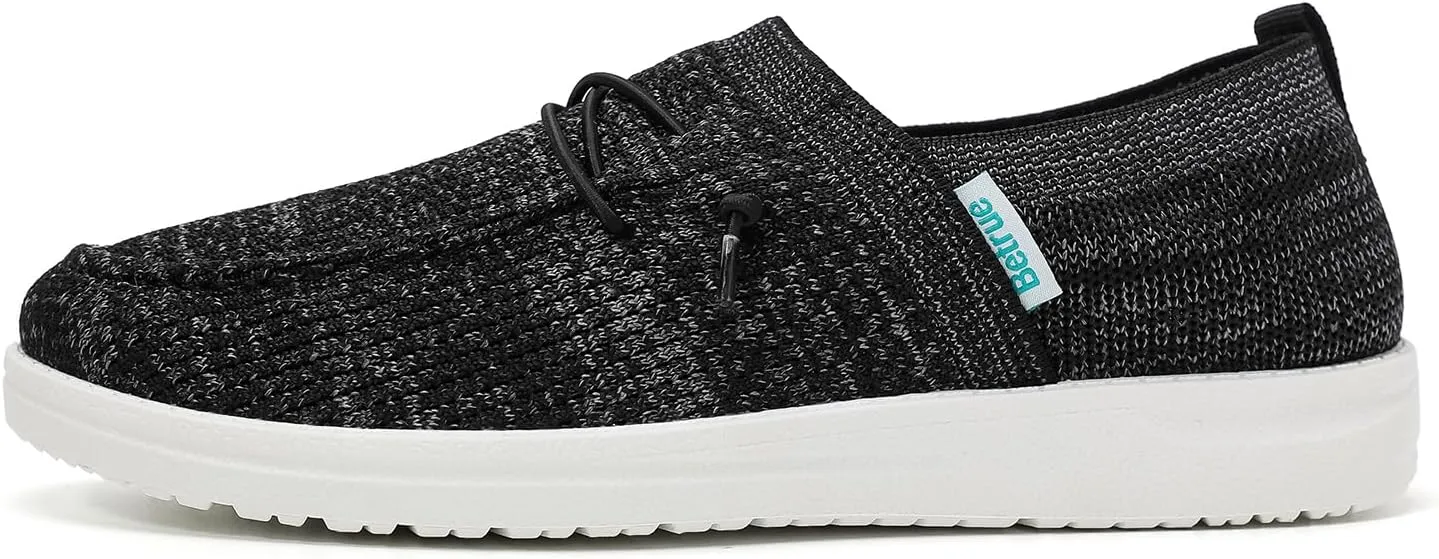 Betrue Lightweight Boat Shoes for Women, Womens Casual Loafers, Womens Slip On Deck Shoes, Breathable Canvas Walking Shoes for Women
