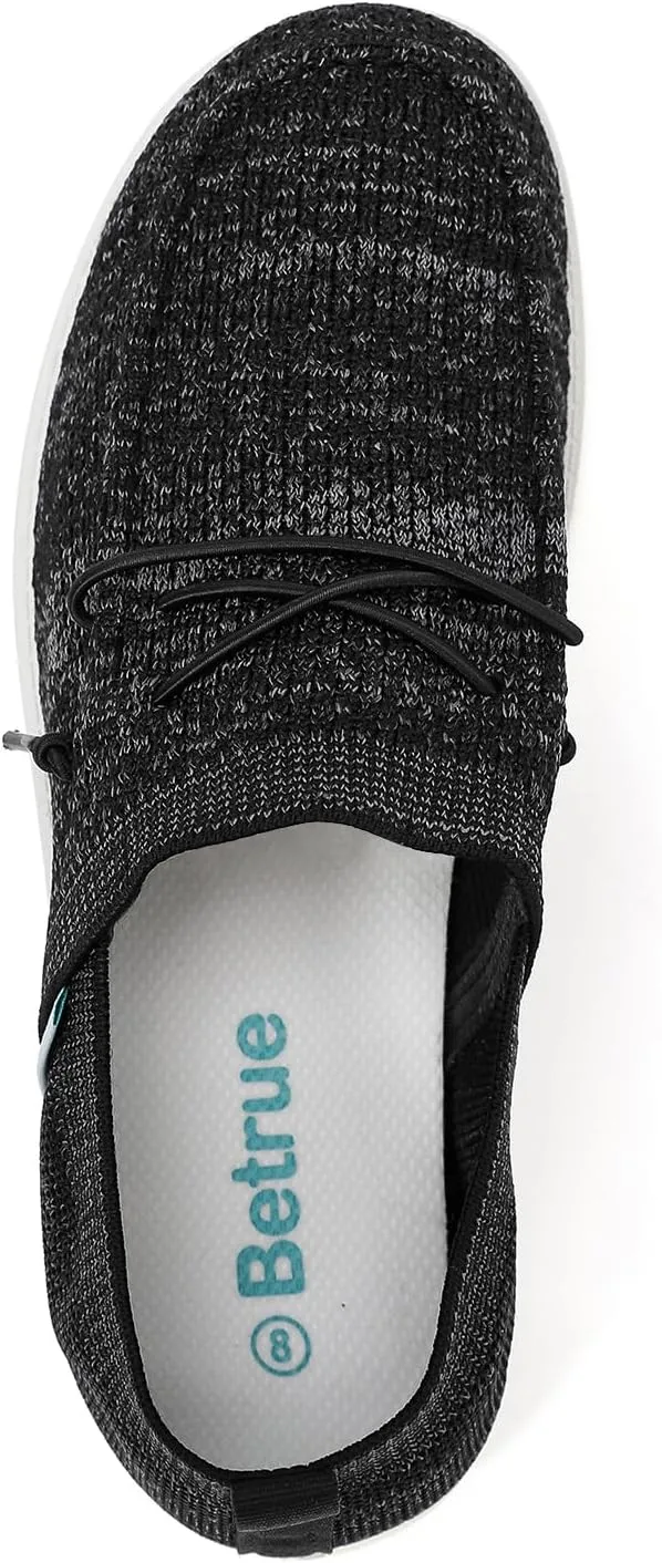 Betrue Lightweight Boat Shoes for Women, Womens Casual Loafers, Womens Slip On Deck Shoes, Breathable Canvas Walking Shoes for Women