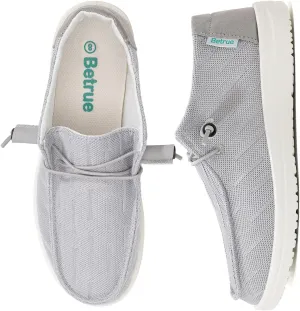 Betrue Women's Lightweight Boat Shoes, Casual Loafers, Slip On Deck Shoes, Breathable Canvas Sneakers
