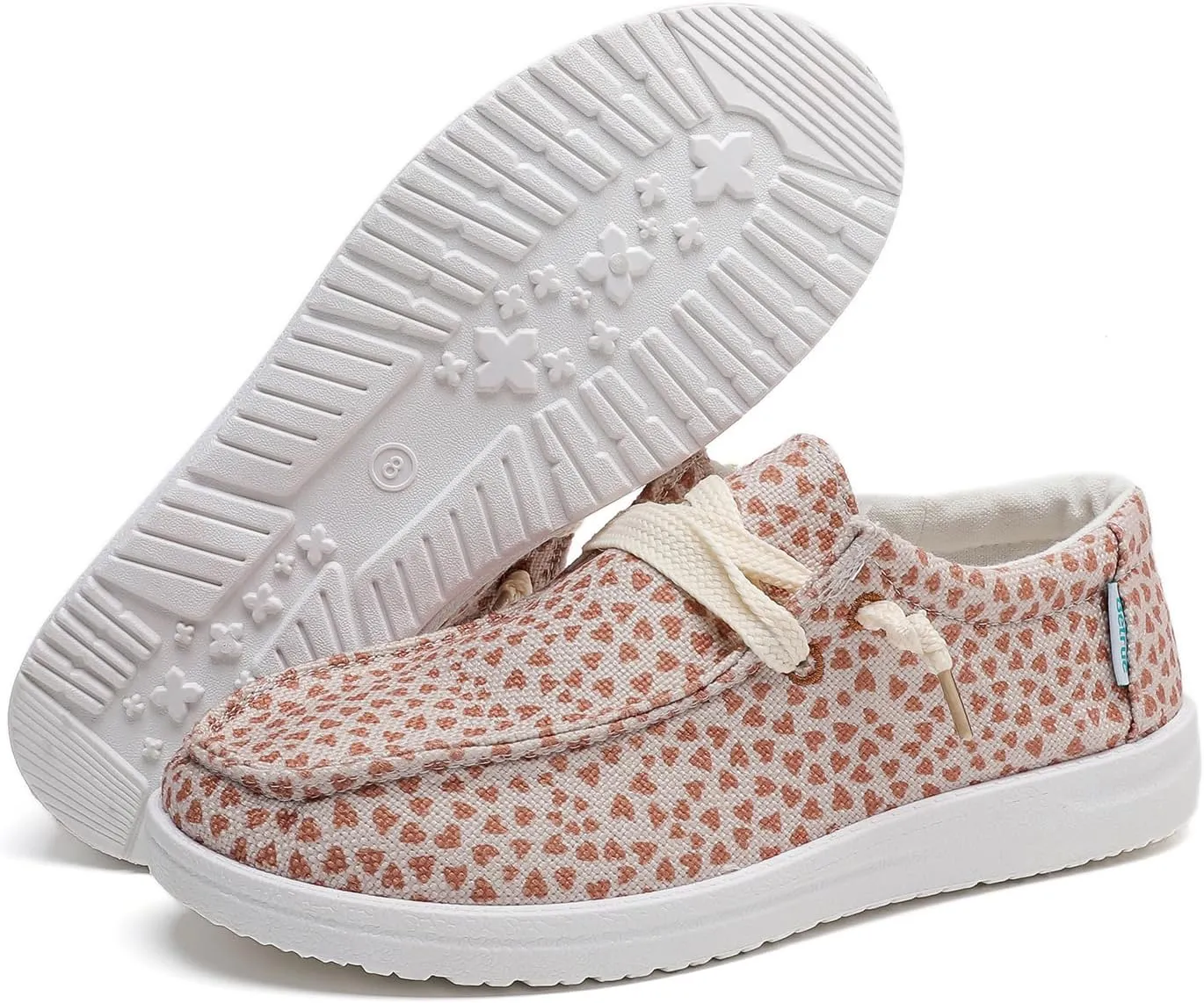 Betrue Women's Lightweight Boat Shoes, Casual Loafers, Slip On Deck Shoes, Breathable Canvas Sneakers