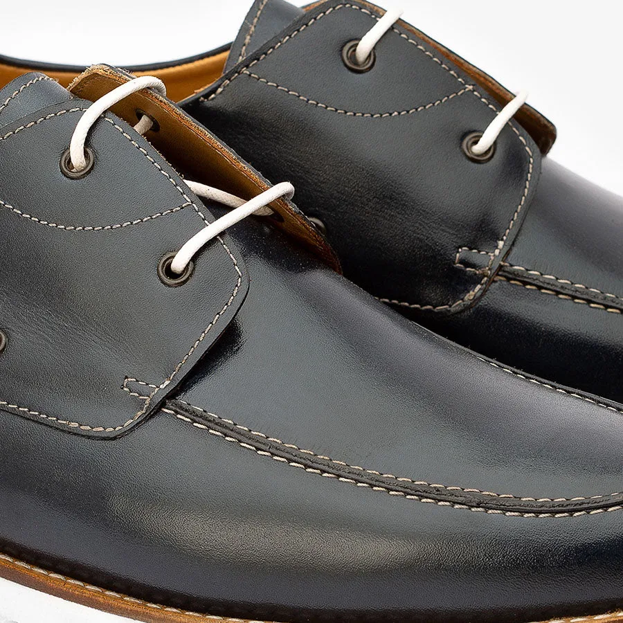 Black Boat shoe with a Chunky Sole