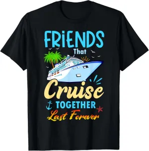 Black Casual Funny Cruise Themed T-Shirt