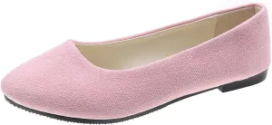 Black Flats for Women Dressy Pointed Toe Ballet Flats Comfortable Classic Flat Shoes for Women Faux Suede Walking Flats Shoes