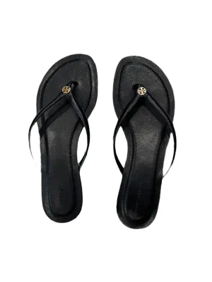 Black Leather Sandals | 7