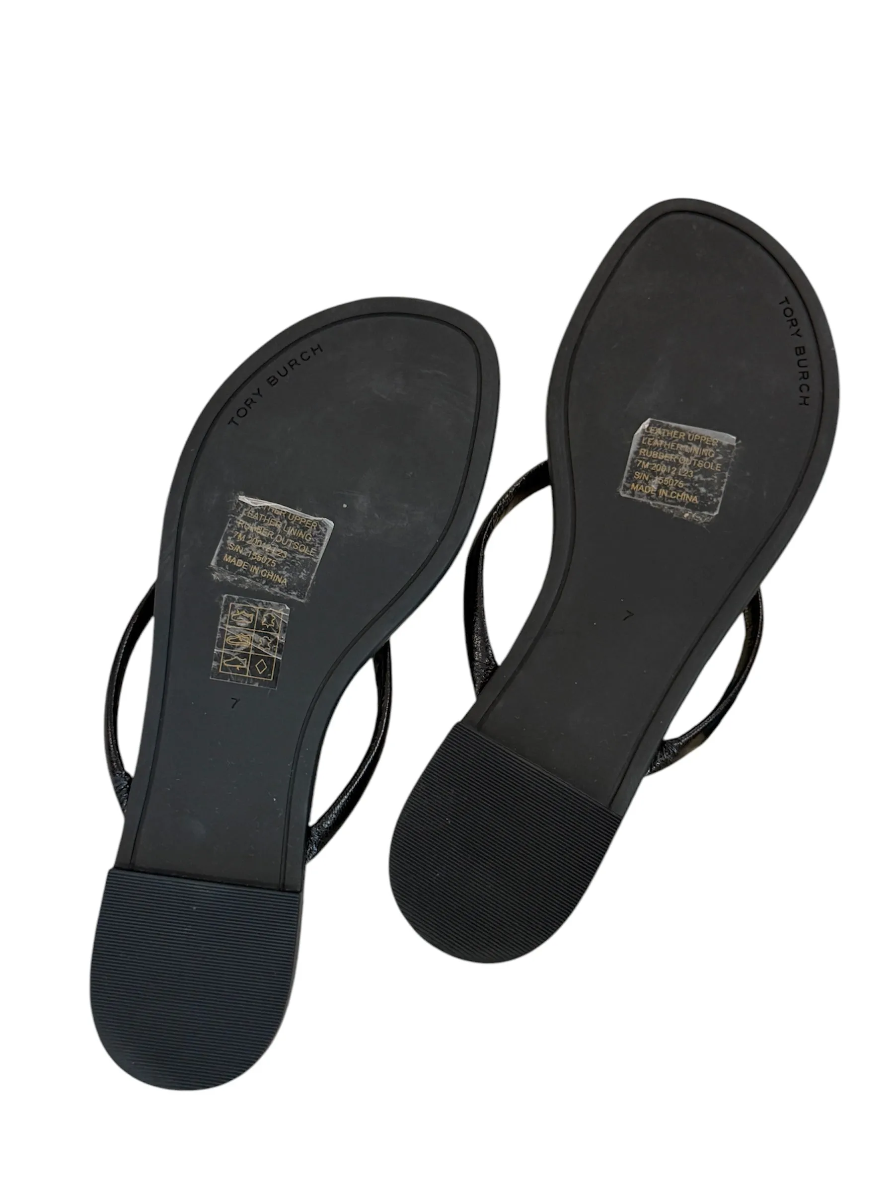 Black Leather Sandals | 7