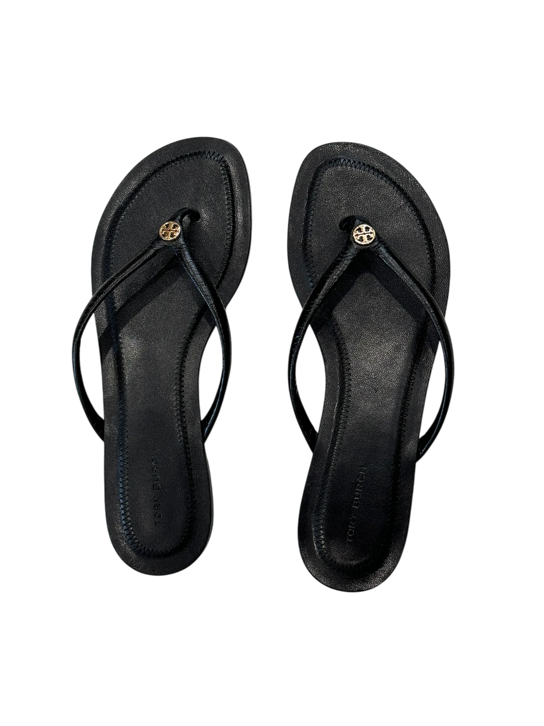 Black Leather Sandals | 7