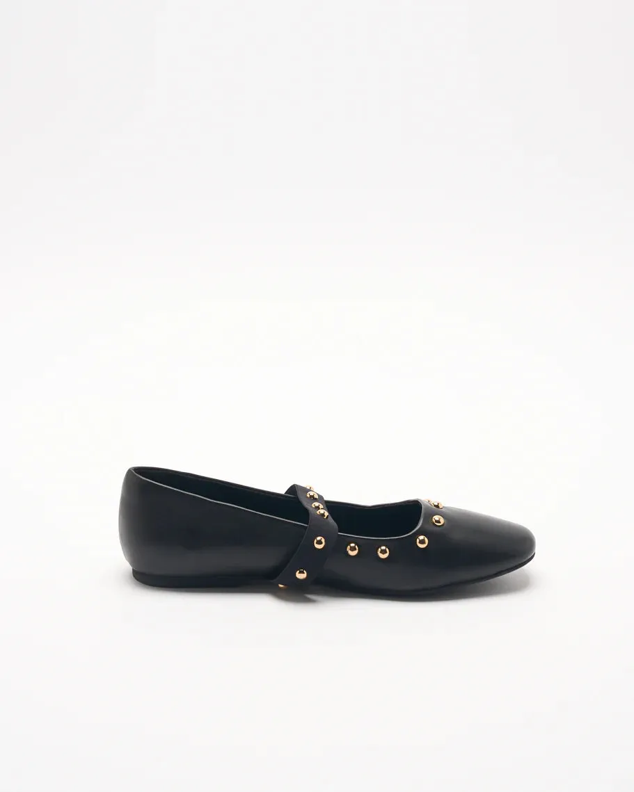 Blakely Leather Ballet Flat - Black