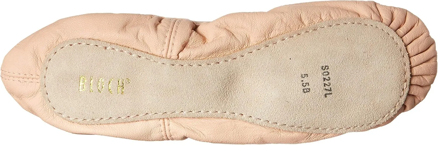 Bloch Bloch Belle Child Ballet Shoes, Toddler Girls Dance Shoes, High Durability, Soft Leather Upper, Flexible Suede Outsole, Pre-Sewn Elastic, Heart Printed Sock-Liner, Ballet Shoe