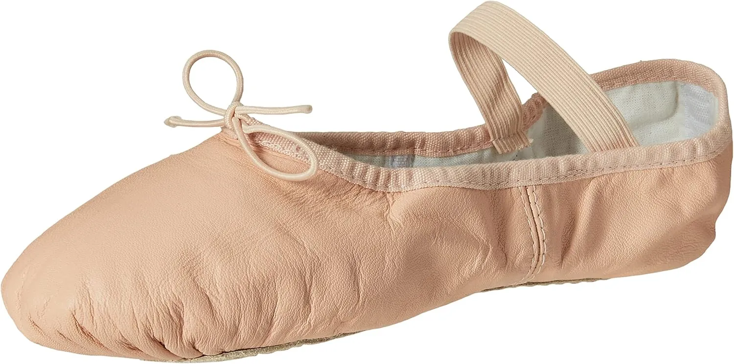 Bloch Dance Girl's Dansoft Full Sole Leather Ballet Slipper/Shoe, Pink, 9 X-Wide Toddler