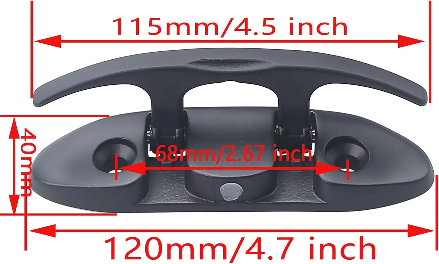 Boat Folding Cleats 4-1/2 inch Marine Dock Cleats Flip Up Boat Cleats Stainless Steel,with Installation Accessories Pair