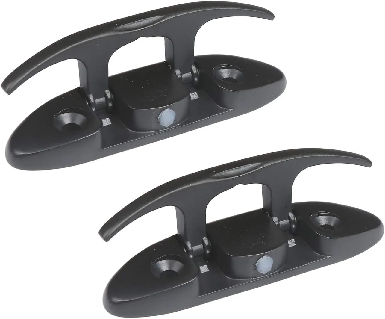 Boat Folding Cleats 4-1/2 inch Marine Dock Cleats Flip Up Boat Cleats Stainless Steel,with Installation Accessories Pair