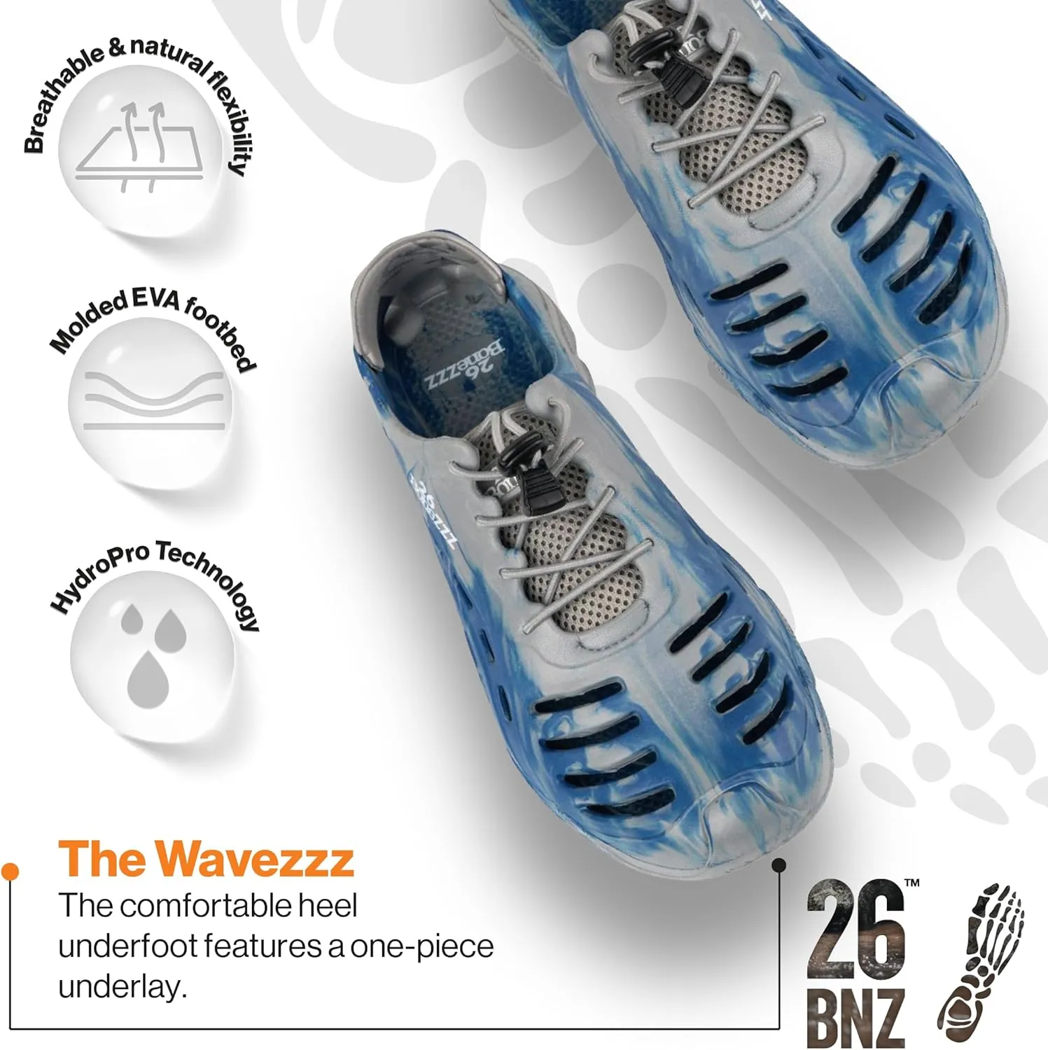 Bonezzz Wavezzz Water Shoes for Men – Lightweight and Quick-Dry Drainage Design