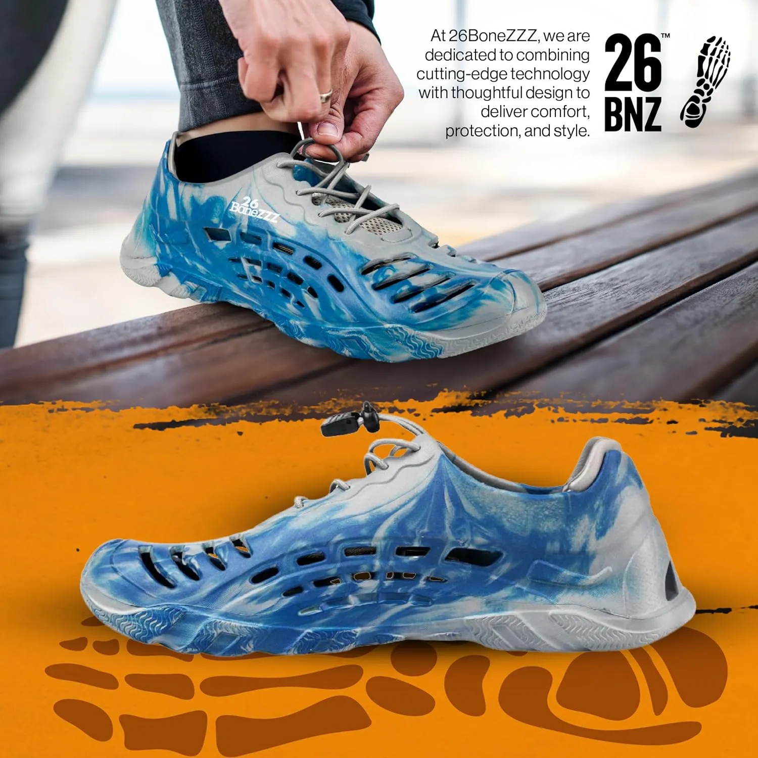 Bonezzz Wavezzz Water Shoes for Men – Lightweight and Quick-Dry Drainage Design