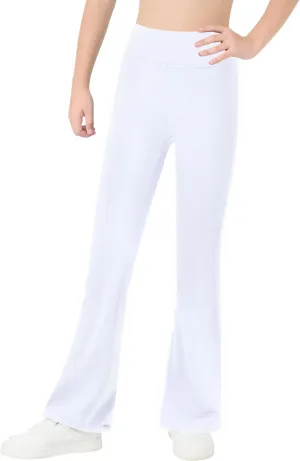 Bootcut Leggings for Girls High Waist Soft Stretch Women Yoga Pants Teen Dance Running Black Pink Dark Blue Maroon White