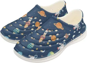 Boys and Girls Lightweight Slip On Sneaker Water Sandals Cartoon Print Garden Clogs for Beach Pool
