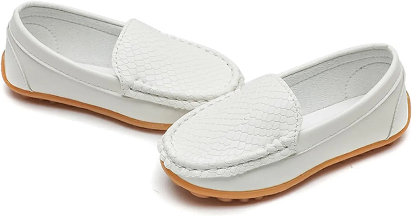 Boys Girls Loafers Dress Flats Slip-On Oxford Casual Moccasins School Walking Boat Shoes(Toddler/Little Kid/Big Kid)