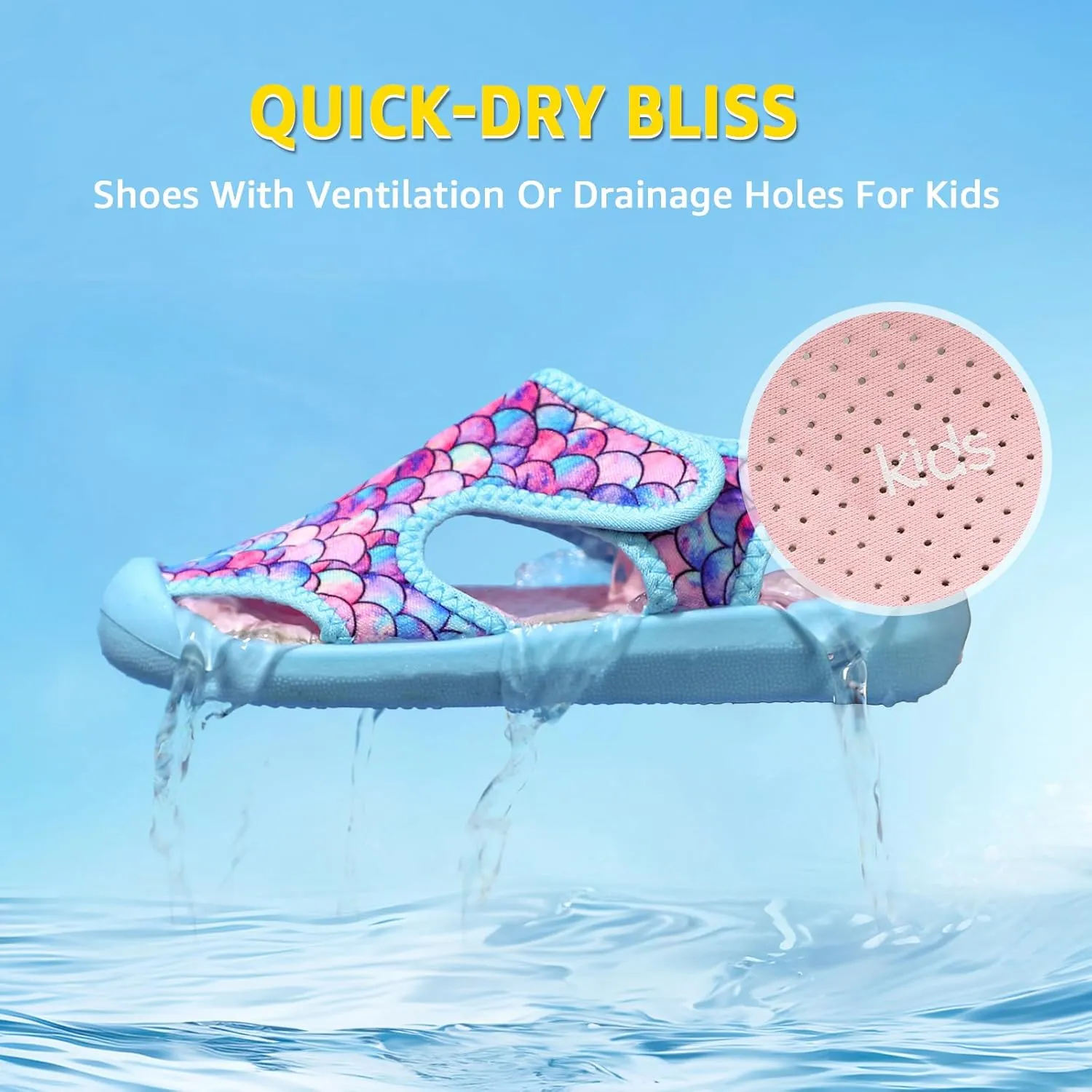 Boys Girls Water Shoes Quick-Dry Cute Beach Swim Pool Shoes