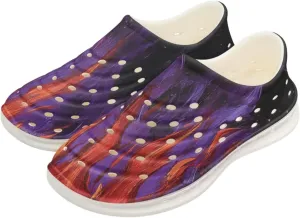 Boys Rainbow Flame Water Shoes Kids Slip on Clogs for Girls Quick Dry Beach Swim Sneakers Lightweight Sandals Outdoor/Indoor