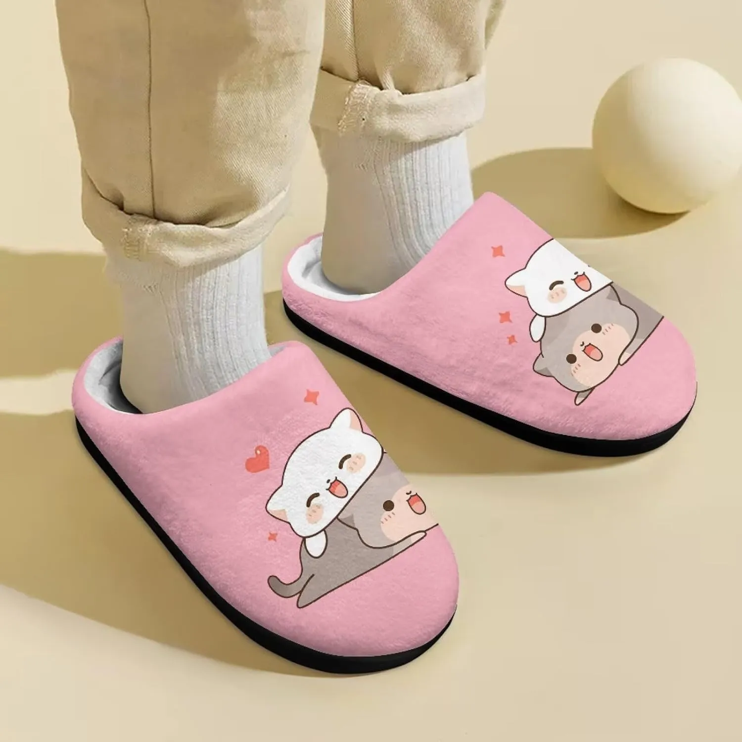 Boys Slippers Winter House Shoes Warm Soft Plush Girls Slip On Bedroom Slippers Indoor Home