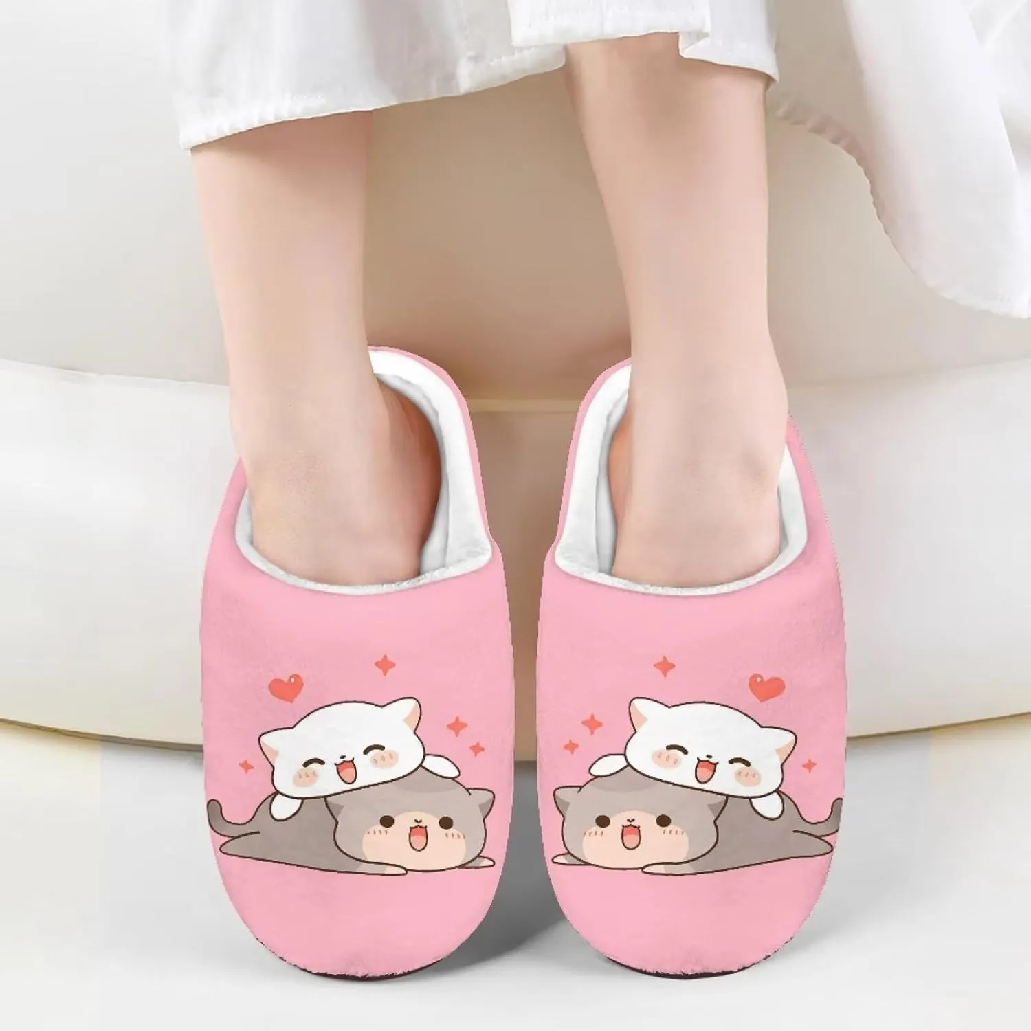 Boys Slippers Winter House Shoes Warm Soft Plush Girls Slip On Bedroom Slippers Indoor Home