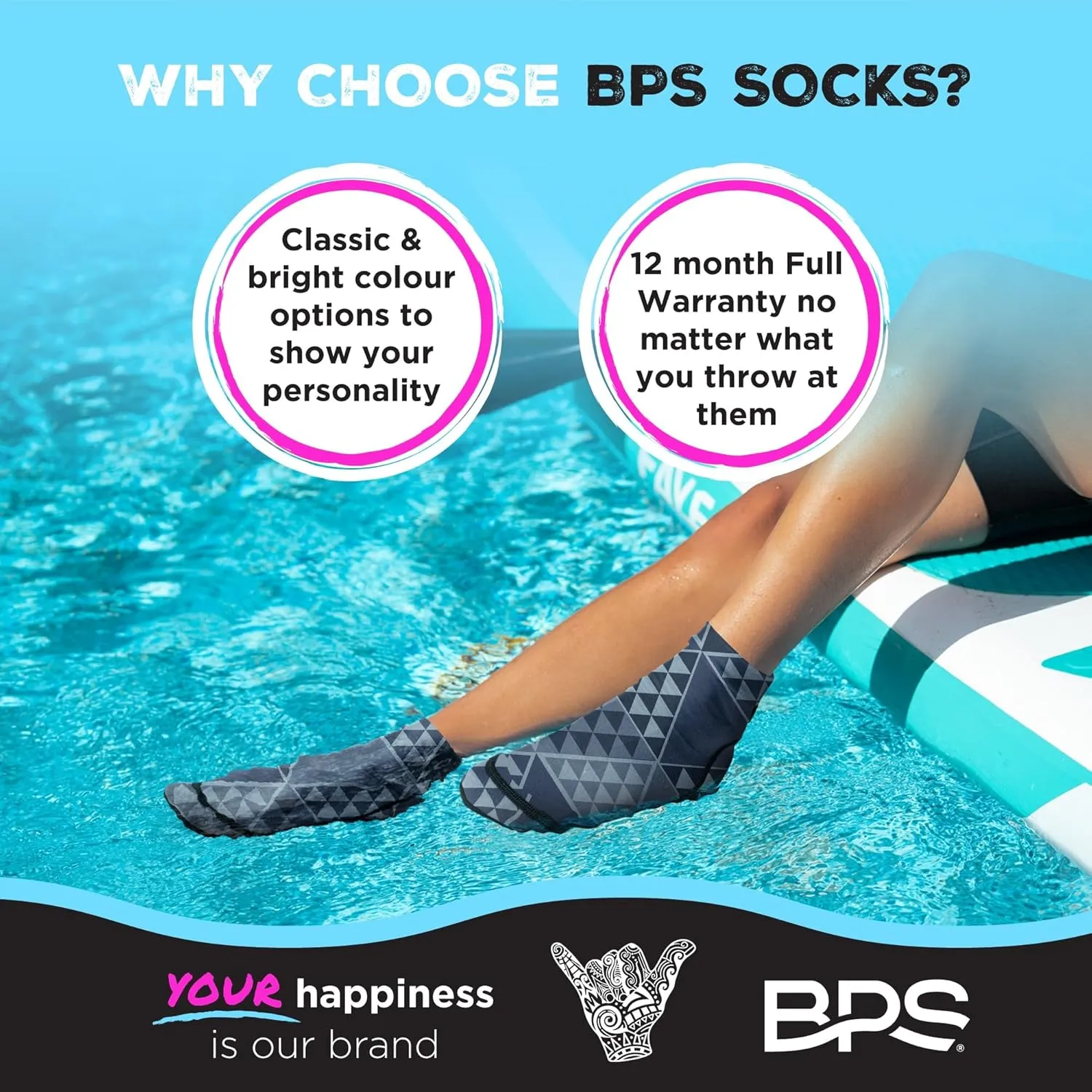 BPS ‘Second Skin’ Beach Volleyball Socks Ultra Flexible Quick Dry Sand Soccer Socks Water Sports Booties for Men Women
