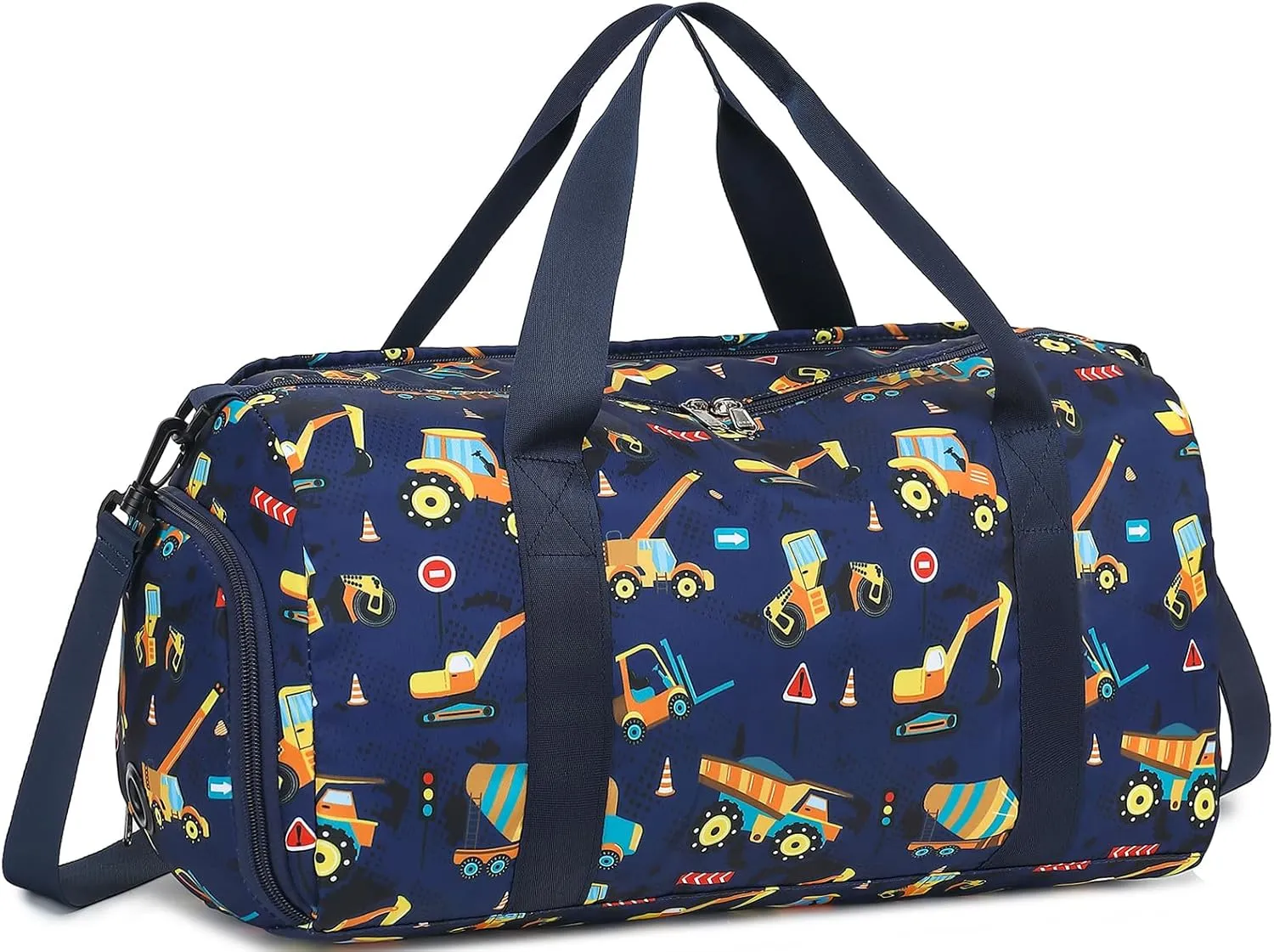 BTOOP Kids Overnight Bag for Boys Small Truck Sports Gym Duffle Bags With Shoe Compartment Toddler Weekender Sleepover Tote for Travel