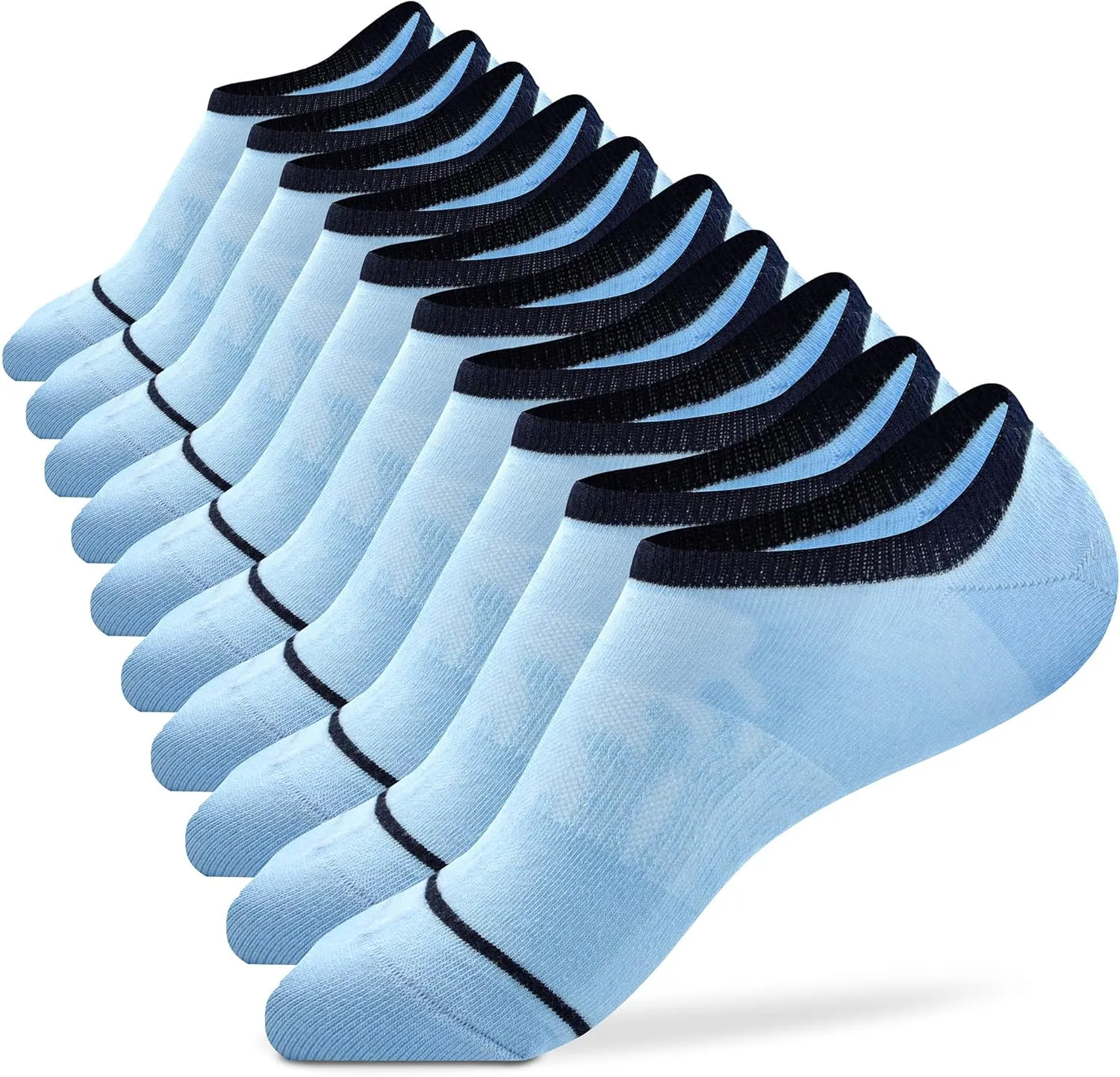 Busy Socks Mens No Show Low Cut Socks Women's Invisible Liner Thin Socks with Non-Slip Heel Grips,Recycled Socks,1/5 Pack