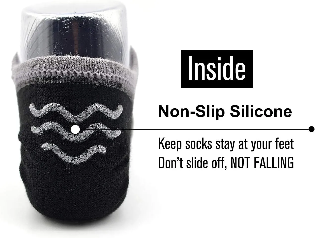 Busy Socks Mens No Show Low Cut Socks Women's Invisible Liner Thin Socks with Non-Slip Heel Grips,Recycled Socks,1/5 Pack