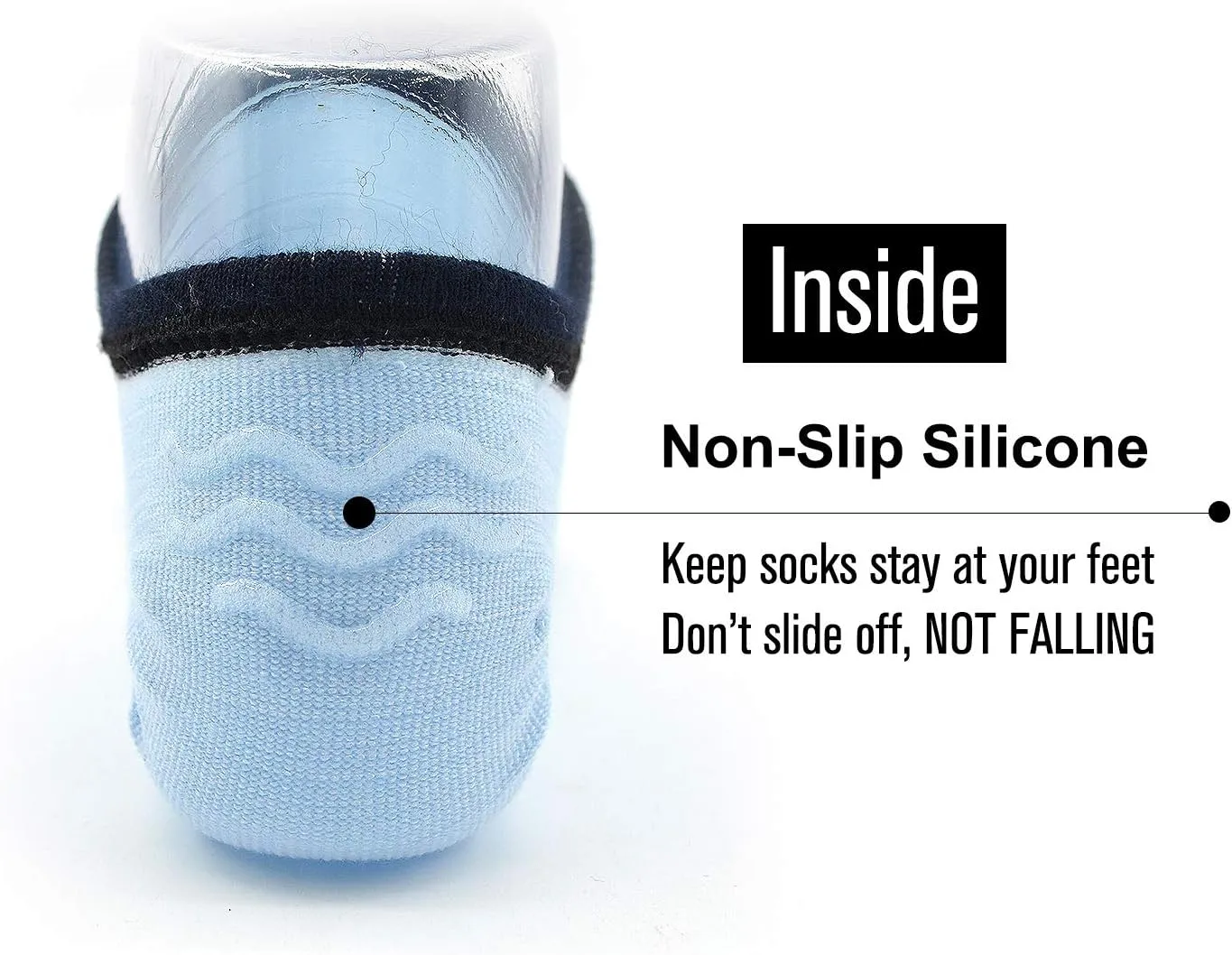 Busy Socks Mens No Show Low Cut Socks Women's Invisible Liner Thin Socks with Non-Slip Heel Grips,Recycled Socks,1/5 Pack