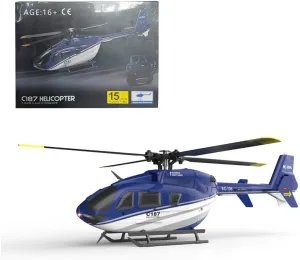 C187 EC-135 Airbus Helicopter for Adult, 1/48 Scale 2.4G 4CH Single-Rotor Helicopter Model, Aviation Aircraft Toy with Altitude Hold