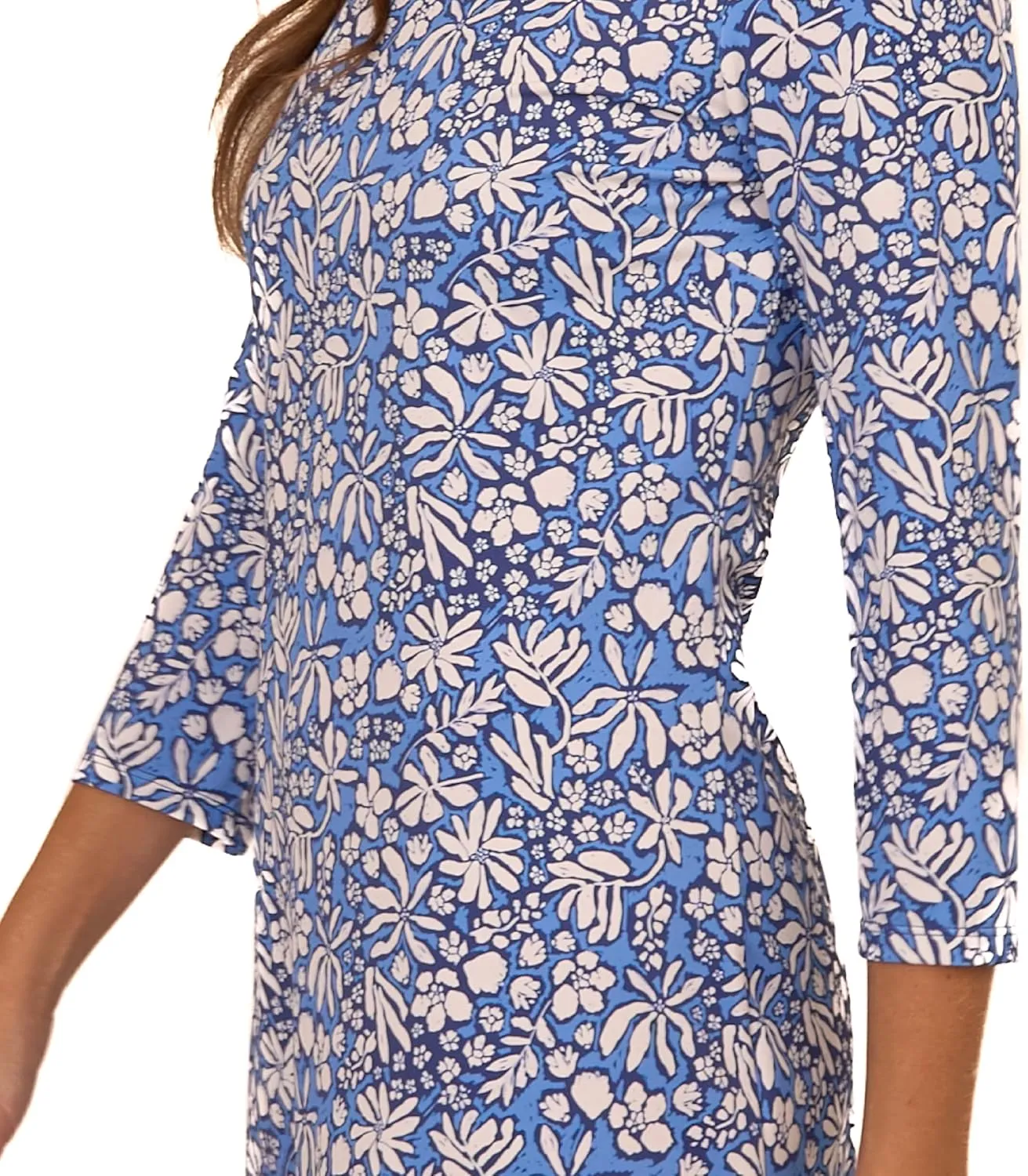 Cabana Life Shift Dress, UPF 50  Sun Protection Casual Dress, Boat Neckline, Quarter Sleeve, Womens Fashion