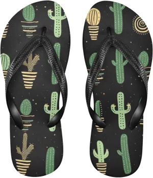Cactus Flip Flop Beach Summer Casual Sandal for Women & Men Shower Shoes XS