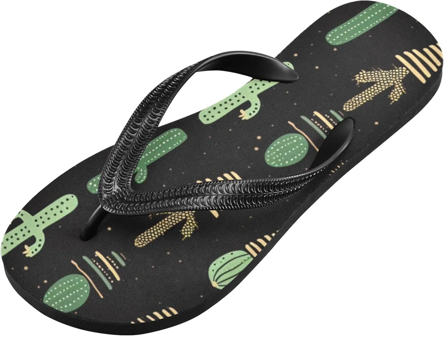 Cactus Flip Flop Beach Summer Casual Sandal for Women & Men Shower Shoes XS