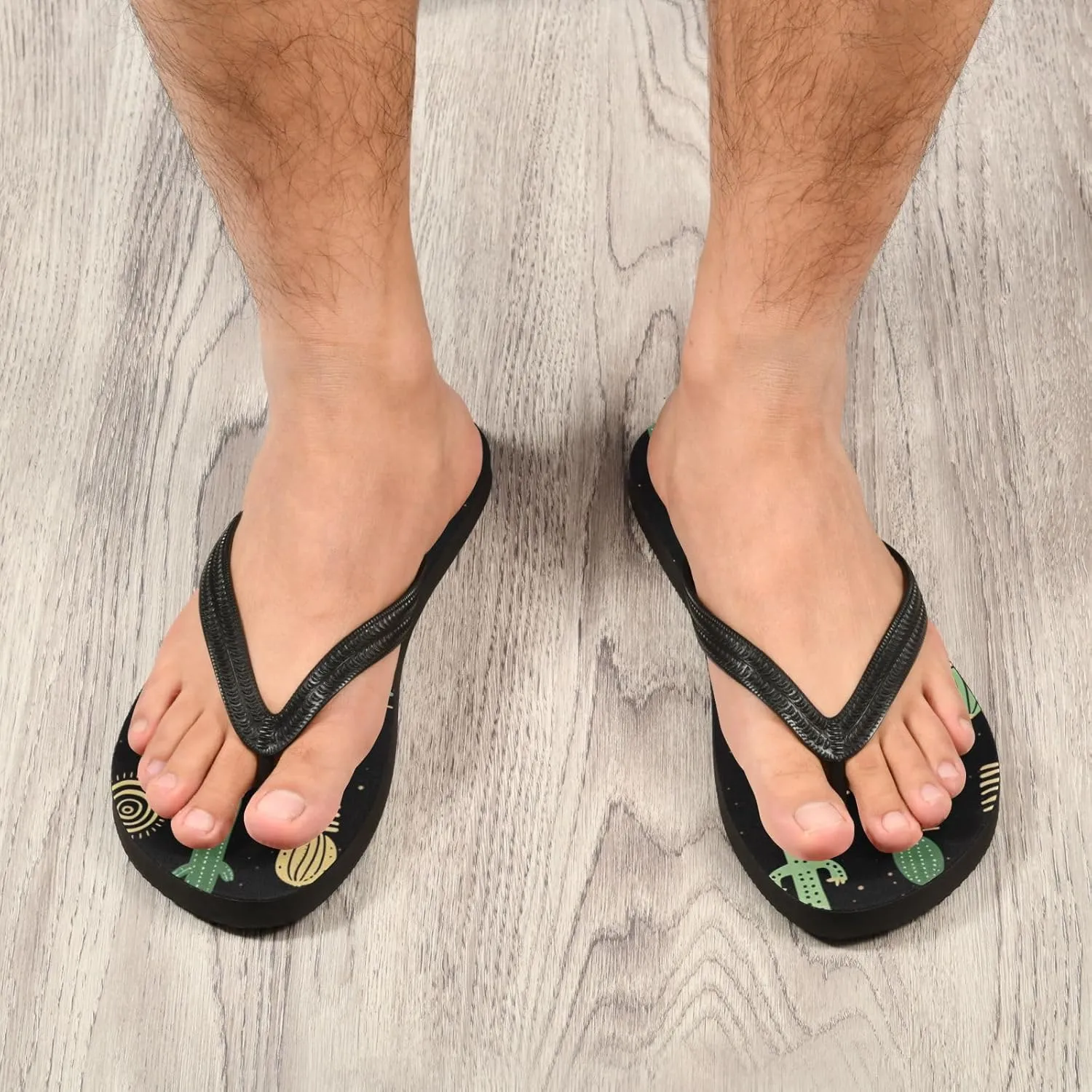 Cactus Flip Flop Beach Summer Casual Sandal for Women & Men Shower Shoes XS