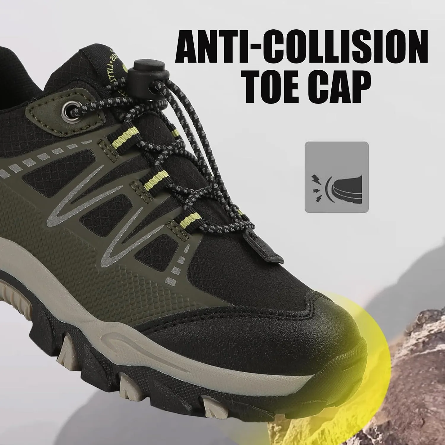 Calceus Boys Hiking Shoes, Hiking Boots, Sneaker Shoes, Kids Anti Collision Non Slip Running Boots, Outdoor Trekking Walking Climbing Hiking