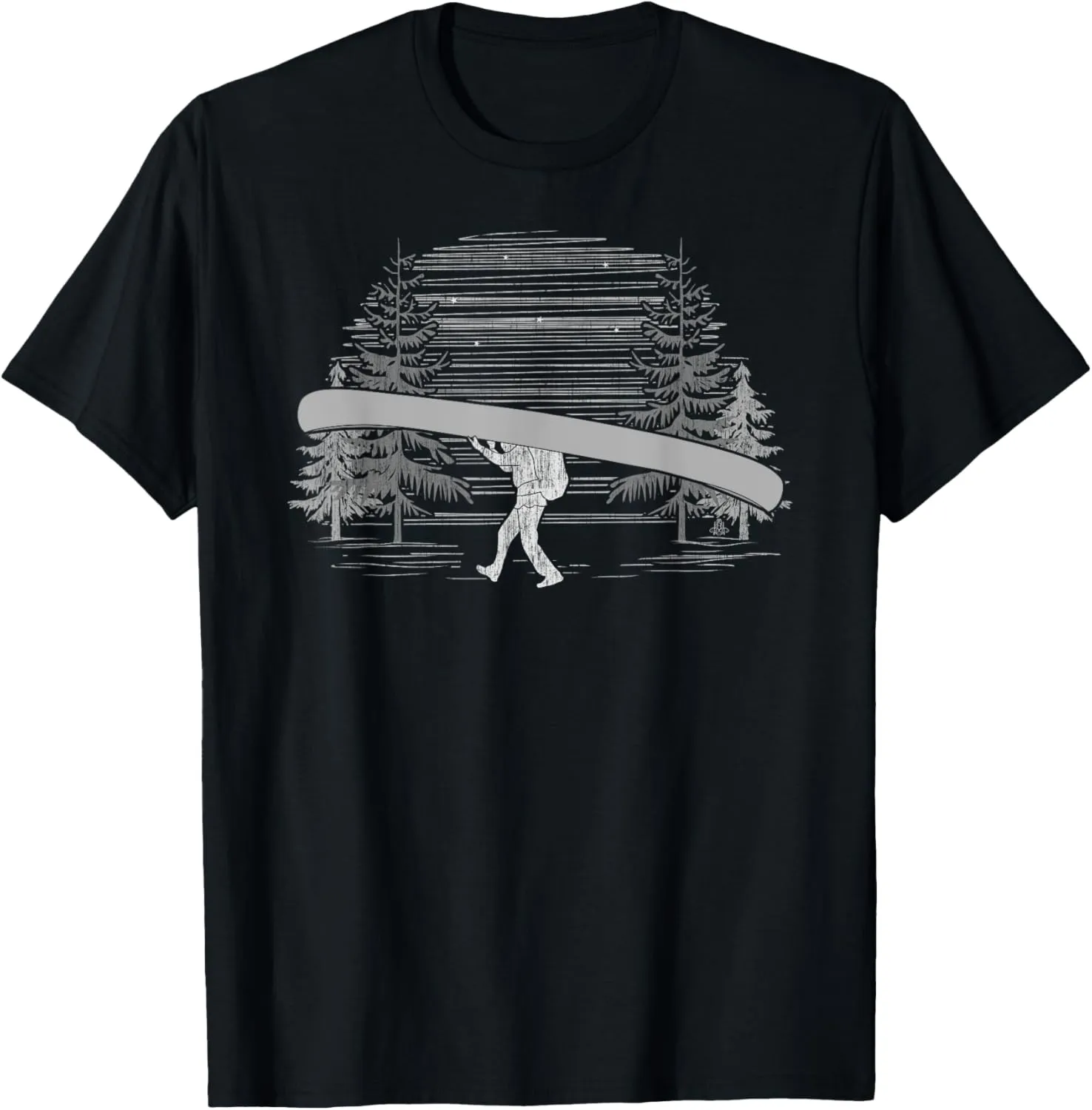 Canoeing Graphic Open Canoe Portage Transporting Canoe Boat T-Shirt