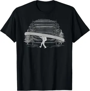 Canoeing Graphic Open Canoe Portage Transporting Canoe Boat T-Shirt