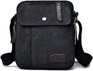 Canvas Small Messenger Bag Shoulder Crossbody Purse Wallet Travel Carry Bag Daily Handbags for Men Women