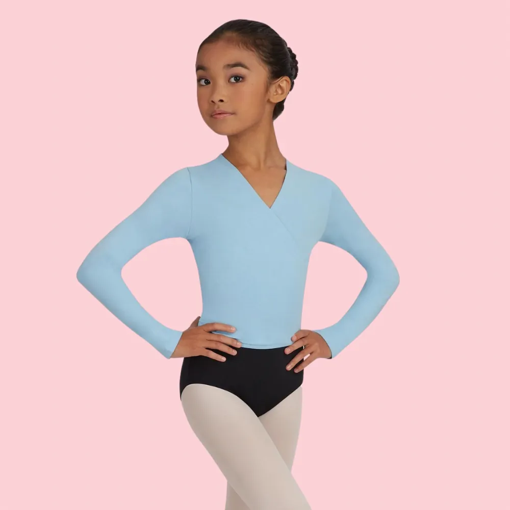 Capezio Black Cotton Wrap Ballet Cardigan