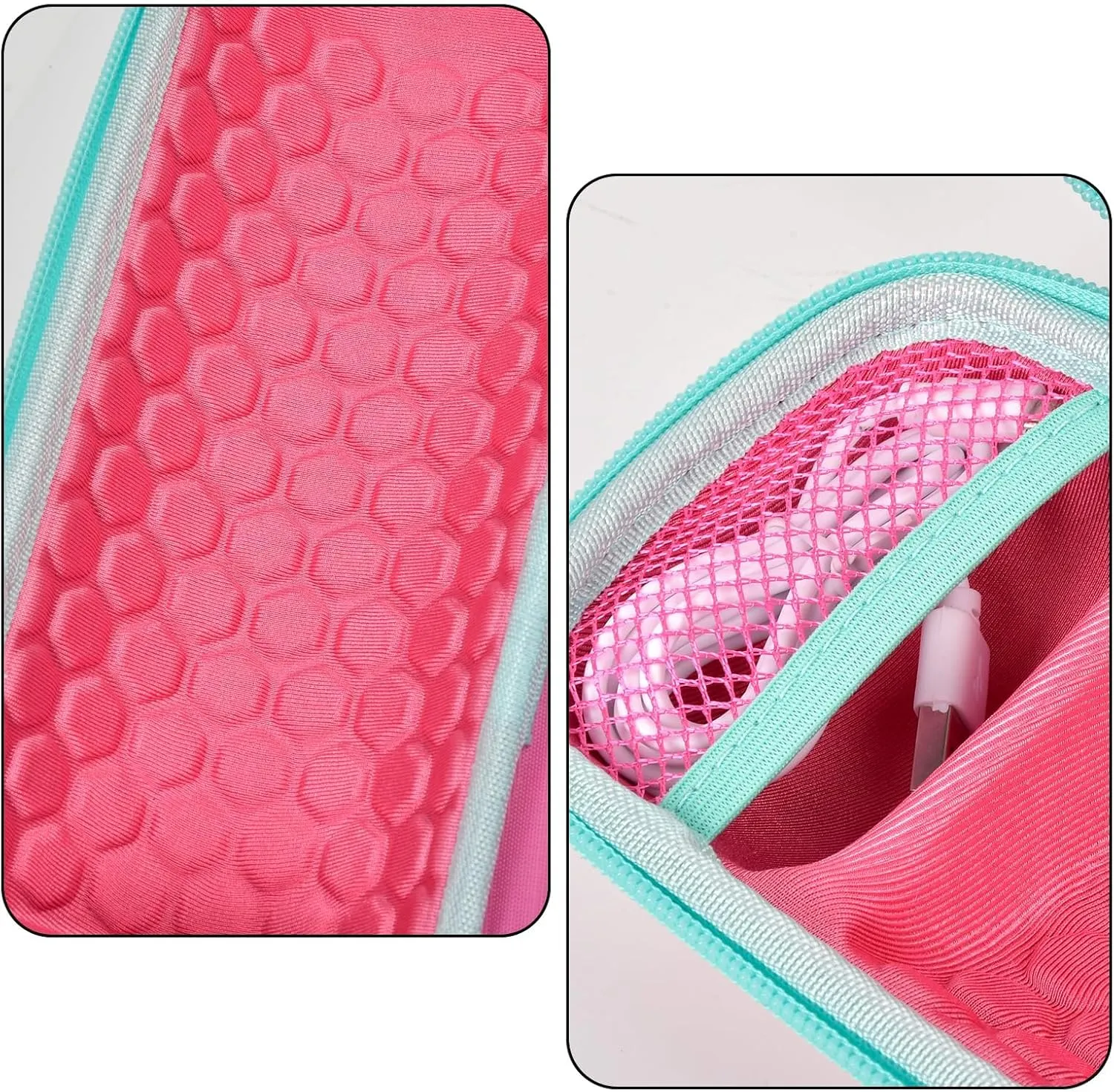 Case Compatible with Ultimate Ears Boom 4 3 Floating Speaker, Travel Carrying Storage Holder for JBL Flip 5 6 7 Bluetooth Speaker, USB Cable and Adapter (Box Only) -Raspberry