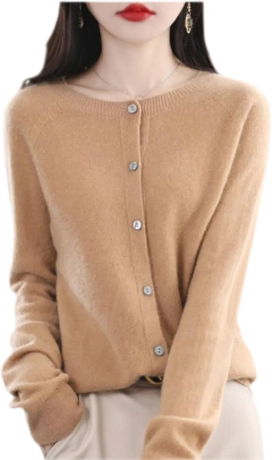 Cashmere Cardigans for Women,Cashmere Sweaters for Women,Cashmeres Button Front Long Sleeve Cardigan